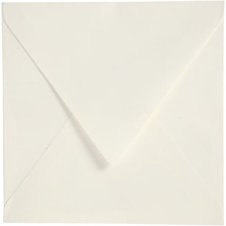 Enveloppen, afmeting envelop 16x16 cm, 120 gr, off-white, 50 stuk/ 1 doos