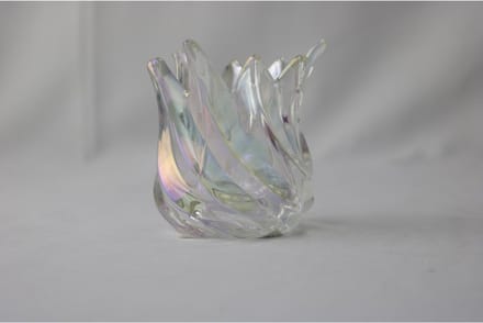 Waxinelichthouder tulp wit 9x9x9,3cm