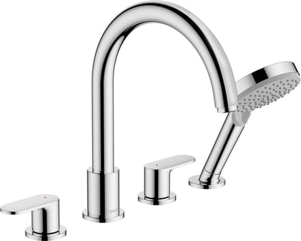Hansgrohe Vernis Blend Afdekset badkraan - 211mm 4-gats - hoogglans chroom