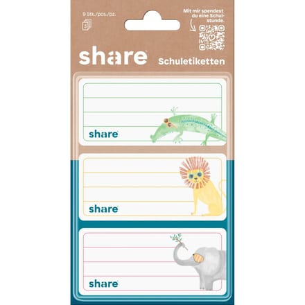 share Schooletiketten "Dieren"