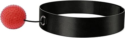 Boksbal Hoofdband - Reactie bal - Snelheidstraining thuis - Zachte rubberbal - Verstelbare maat - Rood