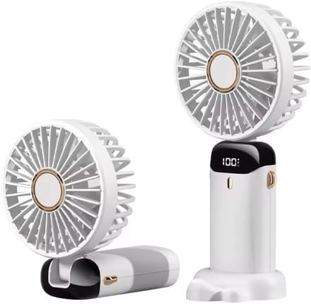 Thijox - Mini Ventilator - Draagbare Handventilator Oplaadbaar met 5 Standen - USB Ventilator voor Camping, Feest, Tuin en Kinderen - Compact en Licht