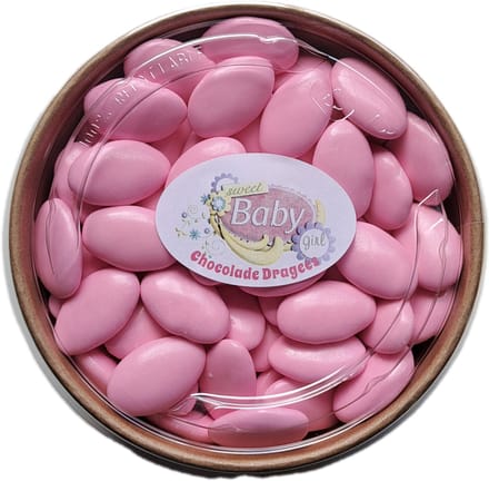 chocolade-dragees - roze - 800 gram doopsuiker - suikerboon - chocoladedragee - doopsuiker