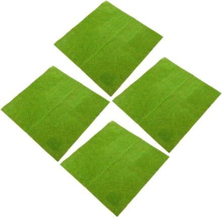Kunstgras Vierkant - Decoratie Gras - Modelbouw - Realistische Textuur - 25x25cm - Groen