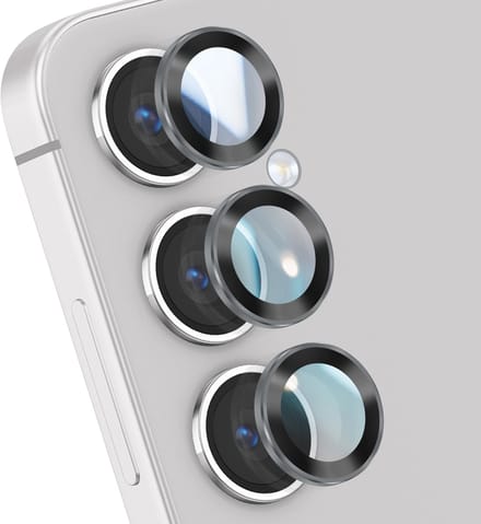 Forcell, Lens Protector geschikt voor Samsung Galaxy S25 Plus - Aluminium Frame & Anti-Reflectie, Zilver