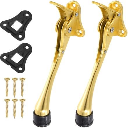 Dailygoods- Deurstopper Hoogte Verstelbaar - Deurbuffer - Deurstoppers voor Binnen - Kickdown Deurstopper - Zinklegering - 2 Stuks