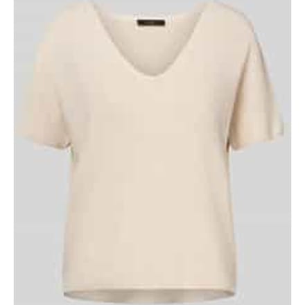 Gebreid shirt met V-hals