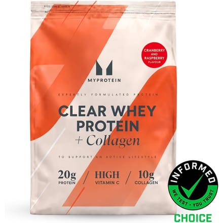 Clear Protein | Whey & Collagen - 480G - 20servings - Cranberry & Framboos