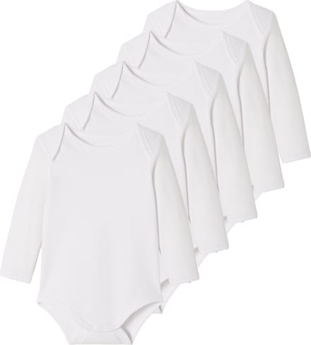Vertbaudet Set - 5 rompertjes - baby - lange mouwen - US-opening