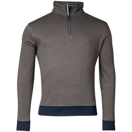 Baileys Trui Sweat Halfzip 2-Tone Allover Jacquard Taupe / male