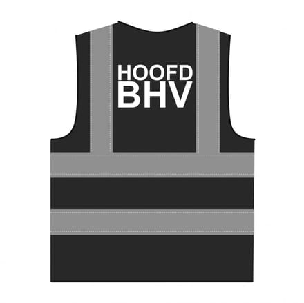 Hoofd BHV hesje RWS zwart