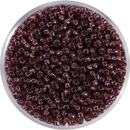 9660-374 Jap. Miyukirocailles - 2,2mm - silverlined amethyst - 12 gram