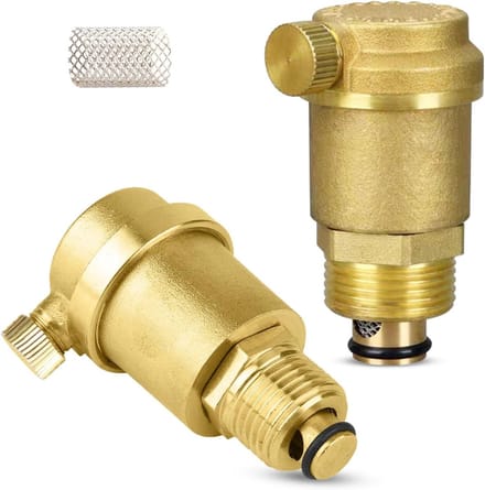 Automatische ontluchtingsventiel 1 inch messing DN25 - set van 2, drukontlasting boiler