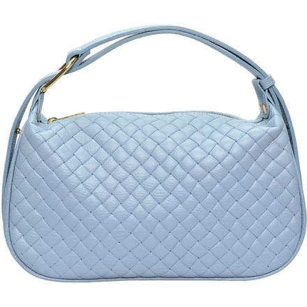 Anna Luchini Turquoise Rundleer Tas