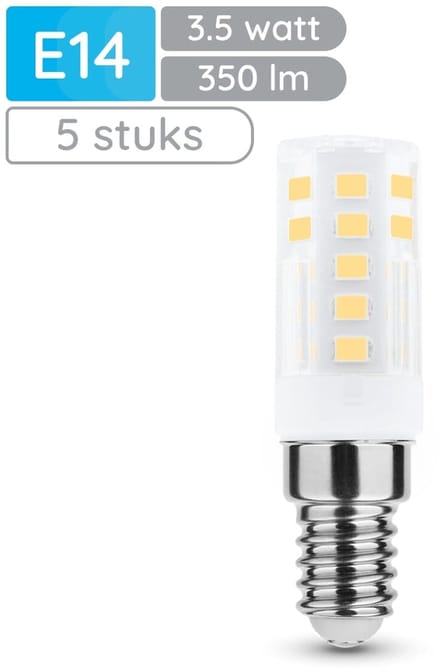 Modee LED Buislamp E14 - 3.5W 6000K 350lm 230V - LED Afzuigkaplamp - Daglicht Wit - 5 stuks