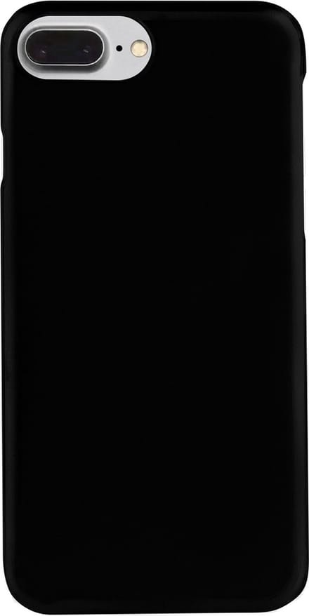 Xqisit iPlate Glossy iPhone 6 Plus 6s Plus 7 Plus 8 Plus hoesje - Zwart