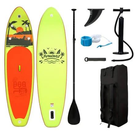 Bovista Sup Board - Opblaasbaar - Supboard - Sup Boards - Paddle - Kayak - Geel - 335cm