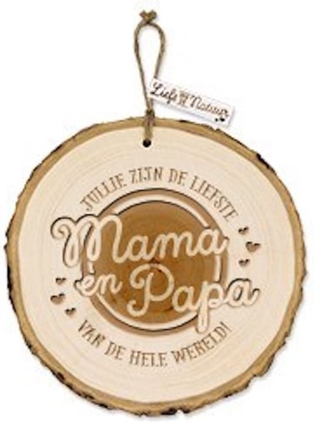 Boomschijf - Woondecoratie - Liefste Mama en Papa van de wereld