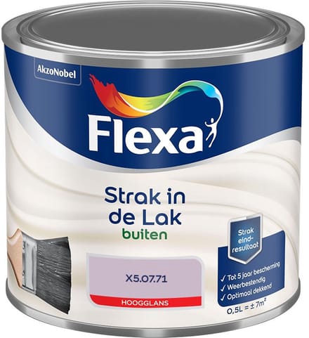 Flexa - Strak In De Lak Buitenlak Hoogglans - X5.07.71 - Mengverf - 500 Ml