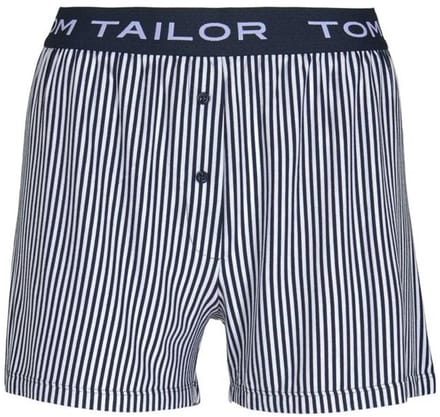 Tom Tailor - Pyjamashort met streeppatroon - Maat 34 - blue stripes