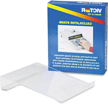 Rekenmachine Standaard - Calculator Houder - Ergonomisch Werken - Grote Hoek - 20 x 30 cm - Transparant