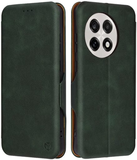 Hoesje geschikt voor OnePlus 13R - Techsuit Safe+ Book Wallet Case - Donkergroen