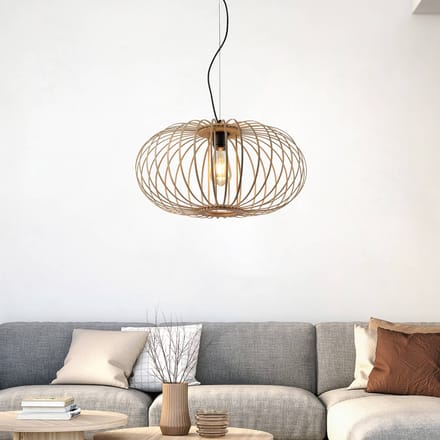 JUST LIGHT. GmbH Hanglamp Racoon met houten kap
