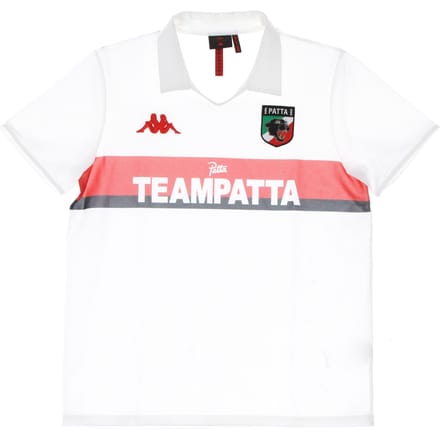 Authentiek Asters X Patta herenpoloshirt met korte mouwen, wit