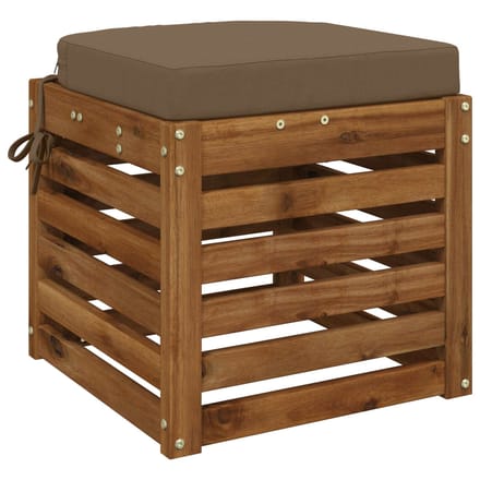 vidaXL - 1-delig - zitkussen - SOEST - 100% - Polyester - Taupe - 40 - x - 40 - x - 7 - cm