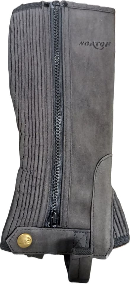 Norton minichaps - paard - neopreen - zwart - 8 jaar - lengte 30 cm
