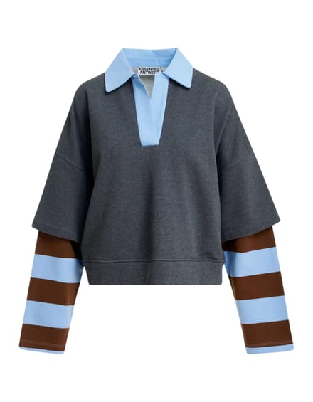 Essentiel Antwerp Polo Sweatshirt Polos Grijs Kantelou
