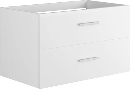 Vente-unique Zwevend wastafelmeubel - Wit - 80 cm - KAYLA
