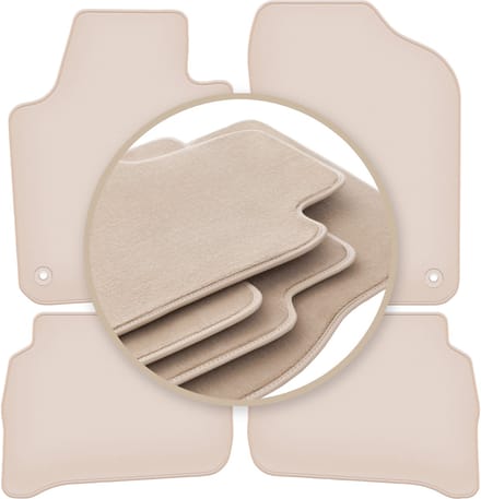 PREMIUM beige vloermatten voor: Volkswagen Polo V hatchback 2009-2017