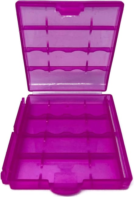 Batterijhouder - Opbergdoos - Batterijen Sorteren - Stapelbaar Ontwerp - Voor 4 Batterijen - Roze