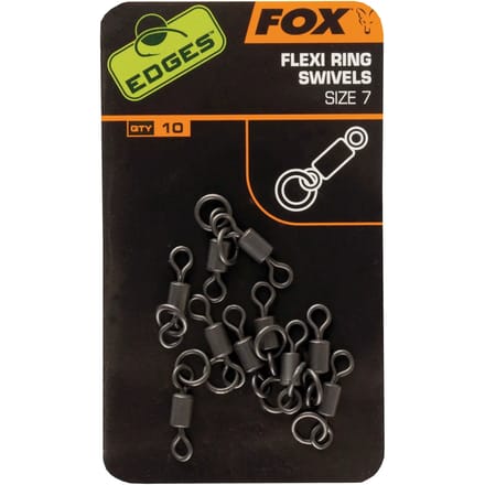 Fox Edges Flexi Ring Swivel - Maat 7 - Zwart