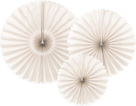 Partydeco - Honeycomb Ivoor ( 3 stuks)
