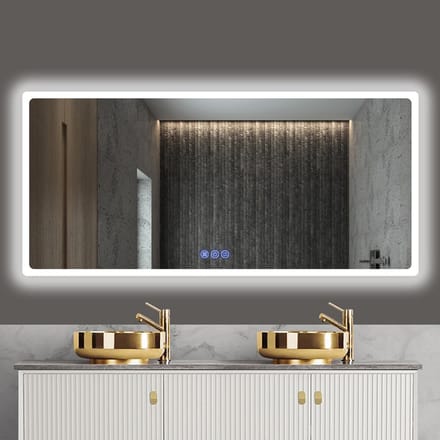Verlichte Badkamerspiegel 150x70 cm met Touch-bediening en Drie Kleurtemperaturen