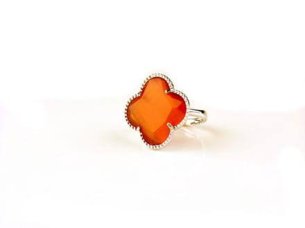 model Fiori ring in zilver oranje