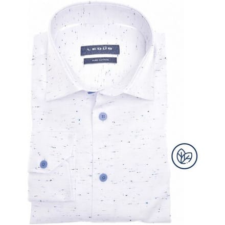 Ledûb Overhemd Fashion Slub Structure Wit / male