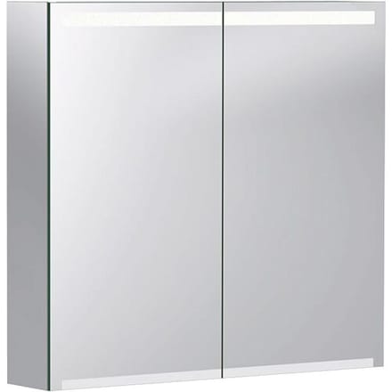Geberit Option spiegelkast met verlichting 2 deuren 75x70x15 cm