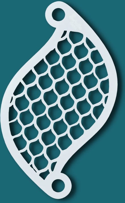 Face paint stencil scales