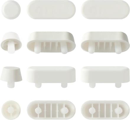 WC-bril buffers - Toiletdeksel pads - Geluid dempen - Schokabsorberend - 18 cm breed - Wit