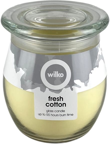 Wilko Geurkaars - Afsluitbaar Glas - Lange Brandduur 55u - Fresh Cotton - Geel - By Spaas