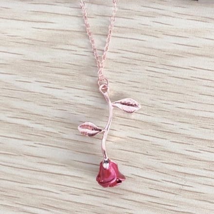 Delysia koning hanger ketting rosé gouden kleur
