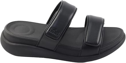Fitflop F-ModeTwo Bar Slides.All Black