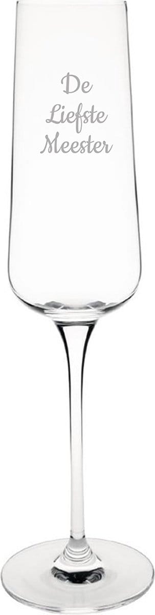 Gegraveerde Champagneglas 27cl De Liefste Meester