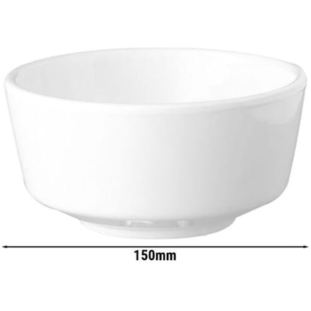 GGM Gastro (6 Stück) Schale - FLOAT - Melamin - 0,7 Liter - Ø 150mm - Weiß