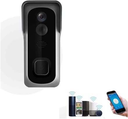 Slimme Deurbel - WIFI Deurbel Camera - Huisbeveiliging - Bewegingsdetectie - 254 cm - Zwart