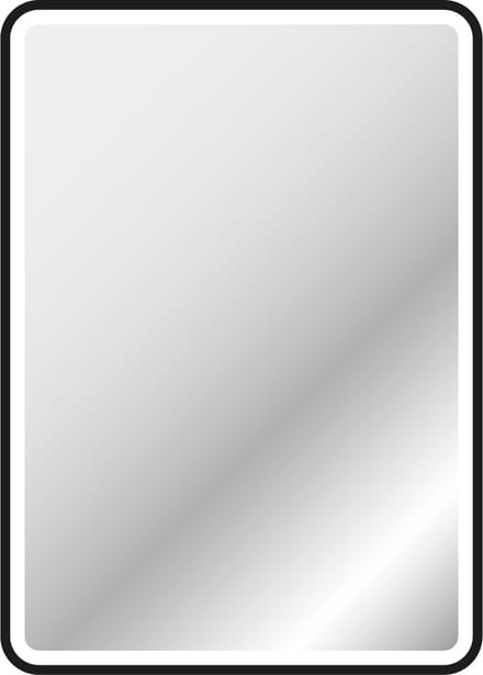Miroir salle de bain avec eclairage LED et contour noir - 50x70cm - GO BLACK LED