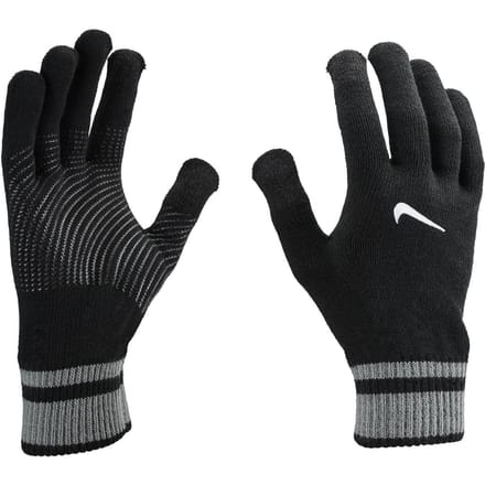 Nike Herfst Grijze Gebreide Handschoenen (Zwart)